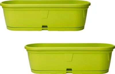 Produktbild von 2x Blumenkasten länglich 50cm hellgrün
