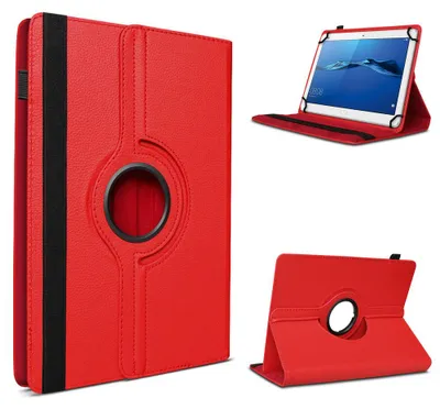 Produktbild von Schutzhülle für VALE Tablet V10E / V10A Hülle Tasche Case 360 Grad Drehbar 10,1Farben:Rot