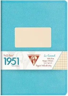 Produktbild von Clairefontaine 5x Kladde DIN A5 14,8x21cm 96 Blatt 90g lin. Türkis 195746C