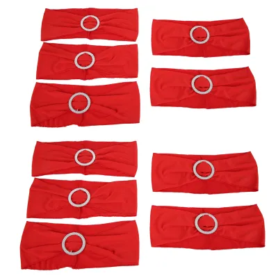Obrázek produktu pro Červená židle šerpa,Kryt židle kapela,Židle Sashes Bow,Židle kapely kravaty,Židle Sashes,Židle kryt šerpa