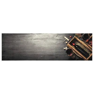 Obrázok produktu pre vidaXL Kuchynský koberec umývateľný fľaša vína 45x150 cm zamat