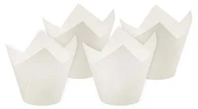 Produktbild von 200 Backförmchen Ø 5 cm · 8,5 cm weiss "Tulip"