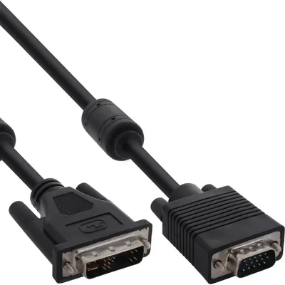 Immagine prodotto di InLine® 17782 Cavo DVI-A, da spina analogica 12+5 a spina HD 15pin VGA, 2 m