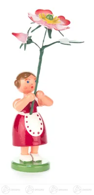 Produktbild von Ostern & Frühjahr Blumenmädchen mit Heckenrose  Höhe ca 11 cm