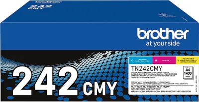Produktbild von Brother TN242CMY Value Pack - 3er-Pack - Gelb, Cyan, Magenta - original - Tonerpatrone - für Brother DCP-9017, DCP-9022, HL-3142, HL-3152, HL-3172, MFC-9142, MFC-9332, MFC-9342
