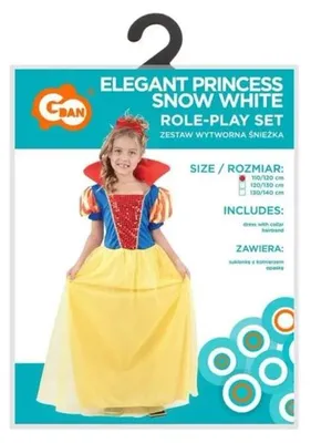 Produktbild von Kinderkostüm, elegante Schneewittchen, Größe 110/120 cm - Godan