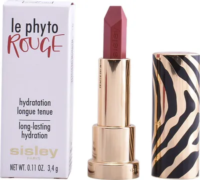 A lipstick and its packaging are displayed against a white background.