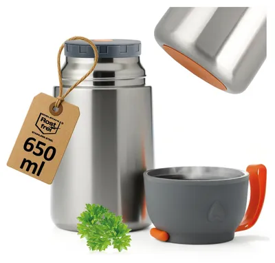 Thermocontainer 650 ml, Edelstahl, auslaufsicher, Warmhaltebox