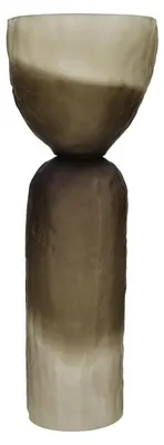Produktbild von Pomax Diabolo Vase aus Glas, Rauchgrau, Ø 16,5 x H 44 cm