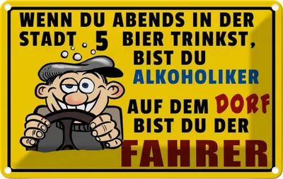Produktbild von vianmo Blechschild 12x18 cm wenn du abends 5 Bier trinkst Essen Trinken