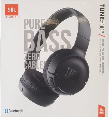 Zdjęcie produktu dla Bezprzewodowy zestaw słuchawkowy Bluetooth JBL Tune 500BT Telefon/Muzyka Czarny