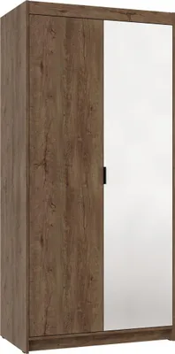 Obrázek produktu pro Šatní skříň 90x190 PILINA se zrcadlem - dub lefkas