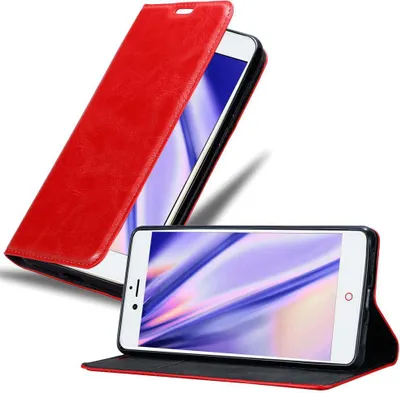 Produktbild von Cadorabo Hülle für ZTE Nubia Z11 Schutz Hülle in Rot Handyhülle Etui Case Cover Magnetverschluss