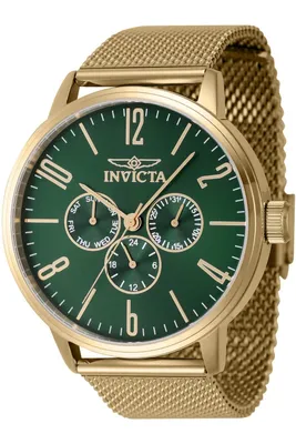 Obrázok produktu pre Invicta Specialty 47123 - Pánske Náramkové Hondiky - Quarz - Nerezová oceľ  s zeleným ciferníkom - 44mm