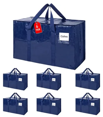 Immagine prodotto di Omgoods - Set di 6 grandi sacchi portaoggetti per traslochi e stoccaggio