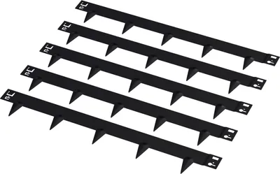 Produktbild von Aopunly Rasenkante Schnecken Abwehr Verzinkt Blumenzaun Trennrand Gartenumrandung Stahl 100x15cm 20m Schwarz
