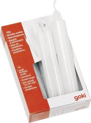 Produktbild von Geburtstagskerzen 11er Set weiß