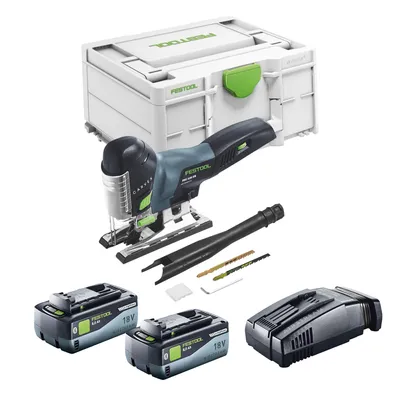 Obrázok produktu pre Festool CARVEX PSC 420 EB-Basic akumulátorová výkyvná píla 18 V 120 mm bez kefiek + 2x akumulátor 8,0 Ah + rýchlonabíjačka + systainer