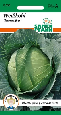 Artikelbild 1 von 'Weißkohl Brunswijker' aus der Kategorie Weißkohlsamen