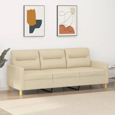 Produktbild von Cloris Designermöbel 3-Sitzer-Sofa Creme 180 cm Stoff 2024 Neu
