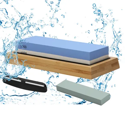 Obrázek produktu pro Jiubiaz Sharpening Stone Ocílka, 1000/6000 zrnitost Oboustranná ocílka Ocílka s ponožkou