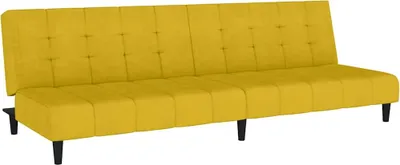 Produktbild von vidaXL Schlafsofa 2-Sitzer Gelb Samt