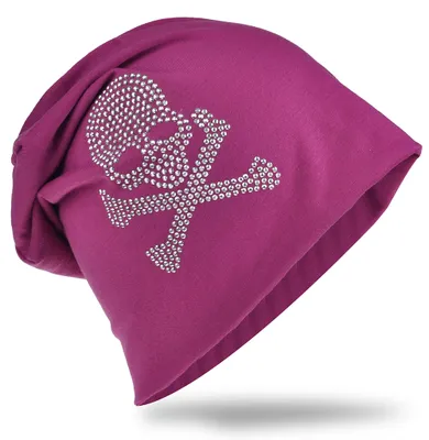 Produktbild von Beanie Muetze Pirat Orchidee