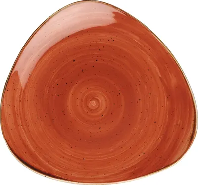 Obrázok produktu pre CHURCHILL Stonecast Spiced Orange Teller flach, triangle, ø: 265 mm