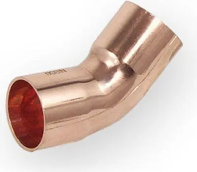 Obrázek produktu pro Trubkové šroubení koleno měděná pájka IGe ohyb IGe průměr 15 mm x úhel 45 °