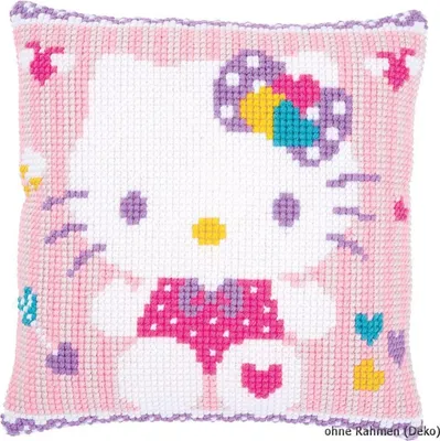 Produktbild von Vervaco Kreuzstichkissen Hello Kitty Pastel