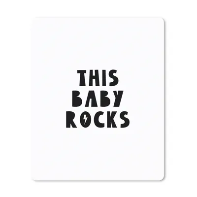 Produktbild von MuchoWow® Mauspad Mousepad Zitate - Dieses Baby rockt - Baby - Kinder - Sprichwörter 30x40 cm - Mousepads - Maus Mat - Pad - Mausunterlage - Mausmatten