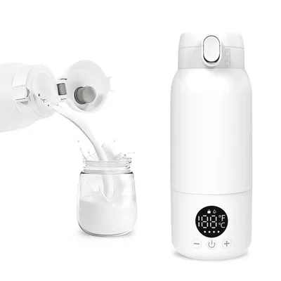 Produktbild von Tragbarer Flaschenwärmer für Babys, 500 ml, ideal für unterwegs, zum schnellen Erwärmen von Muttermilch und Wasser, Temperatur einstellbar von 35-70℃