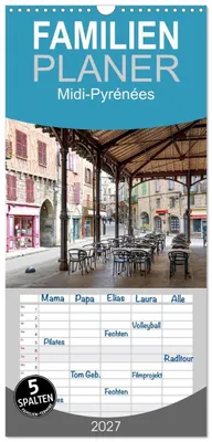 Produktbild von Familienplaner 2027 - Midi-Pyrénées mit 5 Spalten (Wandkalender, 21 x 45 cm) CALVENDO