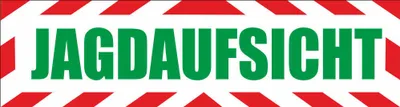 Produktbild von INDIGOS UG - Magnetschild "Jagdaufsicht" mit Rahmen 45 x 12 cm - Magnetfolie für Auto / LKW / Truck / Baustelle / Firma