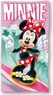 Image de Linge de plage pour enfants en coton 70x140 Minnie Mouse