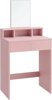 Produktbild von Famanu Make-uptisch mit großer Spiegel und Stauraum - Rosa