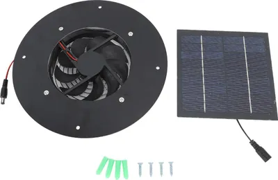 Obrázok produktu pre Solárny výfukový ventilátor 10W panel s vysokou účinnosťou a nízkou hlučnosťou pre skleníky pre domáce zvieratá