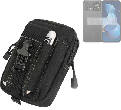 Produktbild von K-S-Trade Gürtel Tasche kompatibel mit Hafury V1 Gürteltasche Holster Schutz Hülle Handy Hülle Smartphone outdoor Handy-Hülle schwarz