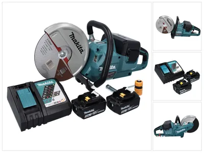 Immagine prodotto di Tagliatrice a batteria Makita DCE 090 RT2X1 36 V (2x 18 V) 230 mm Brushless + 2 batterie da 5,0 Ah + caricabatterie