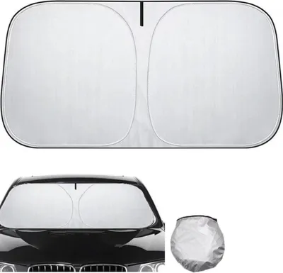 Produktbild von Sonnenschutz Auto Frontscheibe Faltbar Silber 140x70cm UV-Blockierung