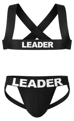Image de LEADER Essentials Multipack 1x Jockstrap + 1x Harness Black - Taille S
