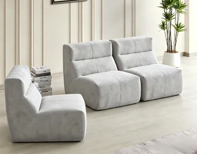 Produktbild von Bodenstuhl mit Hochdichtem Schaumstoff – Ergonomischer Bodensessel aus Einteiligem 35D Kern, Lazy Sofa Meditationsstuhl Lightgrey