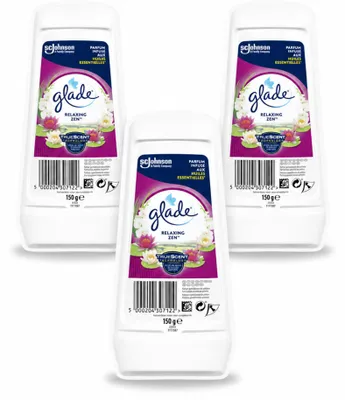 Imagen del producto de 3 unidades de ambientador en gel Glade Relaxing Zen, 150 g cada uno - Paquete económico