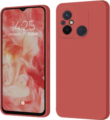 Produktbild von Hülle für Xiaomi Redmi 12C Case Cover Bumper Silikon Softgrip Schutzhülle Farbe: Rot