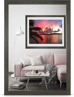 Produktbild von Rahmengalerie24 Bilderrahmen Foto Poster Rahmen Alice Holz MDF Mooreiche 60x80 cm