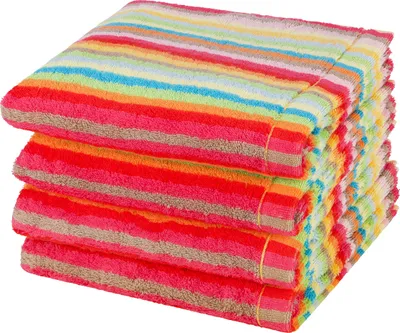 Produktbild von Cawö Lifestyle 4 X Handtuch im Set Weich und pflegeleicht, Farbenfrohes Design, Hochwertige Qualität 50 X 100cm