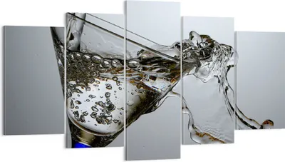 Produktbild von Bild auf Leinwand - Leinwandbild - Funkeln trinken glas - 160x85cm - Wand Bild - Wanddeko - Leinwanddruck - Bilder - Kunstdruck - Wanddekoration - Leinwand bilder - Wandkunst - EA160x85-1322