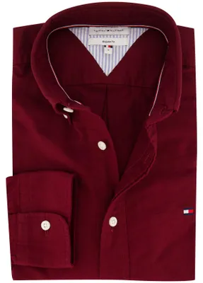 Produktbild von overhemden Tommy Hilfiger bordeaux einfarbig