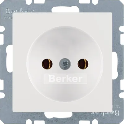Produktbild von Berker 6161036089, 2P, Weiß, Duroplast, 250 V, 16 A, 50/60 Hz