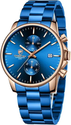 Produktbild von Elegante Herrenuhr aus Edelstahl mit versilbertem Design, wasserdichter Chronographen-Quarzuhr, stilvoll und langlebig, ideal für Alltag und besondere